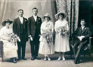 Marriage of Marcus Hansen and Ethel Halfyard: Photograph