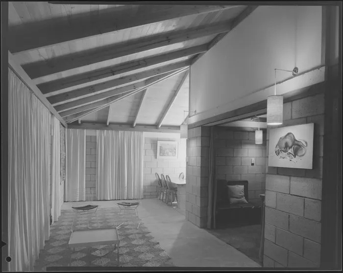 Interior, Jim Beard's house, Waikanae, Kapiti Coast