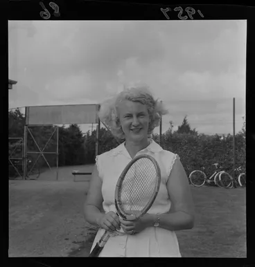 Image: An unidentified tennis player, Hutt Valley tennis championship finalist