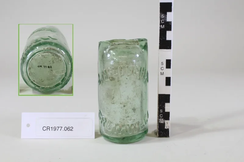 Codd-neck marble bottle (broken neck)