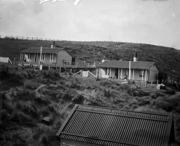 Image: Manukau Heads lighthouse cottages, 1902