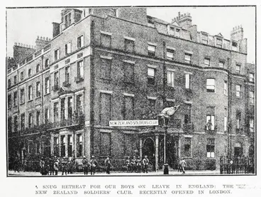 Image: A snug retreat for our boys on leave in England: the New Zealand Soldiers' Club, recently opened in London