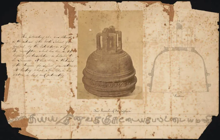 Tamil Bell found by William Colenso