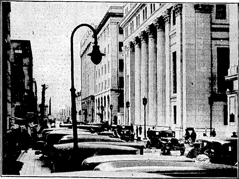 Evening Post" Photo. NEW IDEA IN STREET LIGHTING.-^ particularly interesting * experiment is being made by the City Electricity Department< in the. use of high efficiency monochromatic lights for the illumination of a part of Lambton Quay. MODERNTOILDINGS.INTOKIO.-^.<o.^ei«l-Wmgs) motor-cars, and all the modem appurtenances with, which-the Japanese have surrounded themselves in Tokio explain, to some extent, the attitude of .Japan towards Western culture. An article dealing with Japanese psychology and its bearing on world. .:...-.... .... , , events appears elsewhere in this issue. (Evening Post, 21 February 1934)