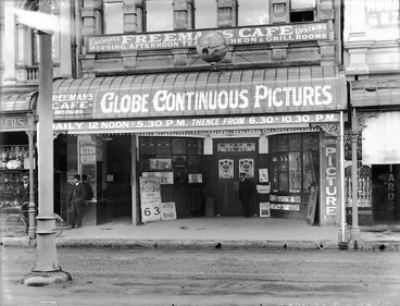 Image: Exterior of the Globe Theatre, situated at 260 High Street, Christchurch