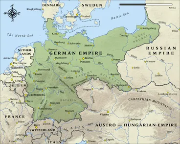 Image: Map of the German Empire in 1914
