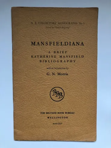 Image: Mansfieldiana: A Brief Katherine Mansfield Bibliography