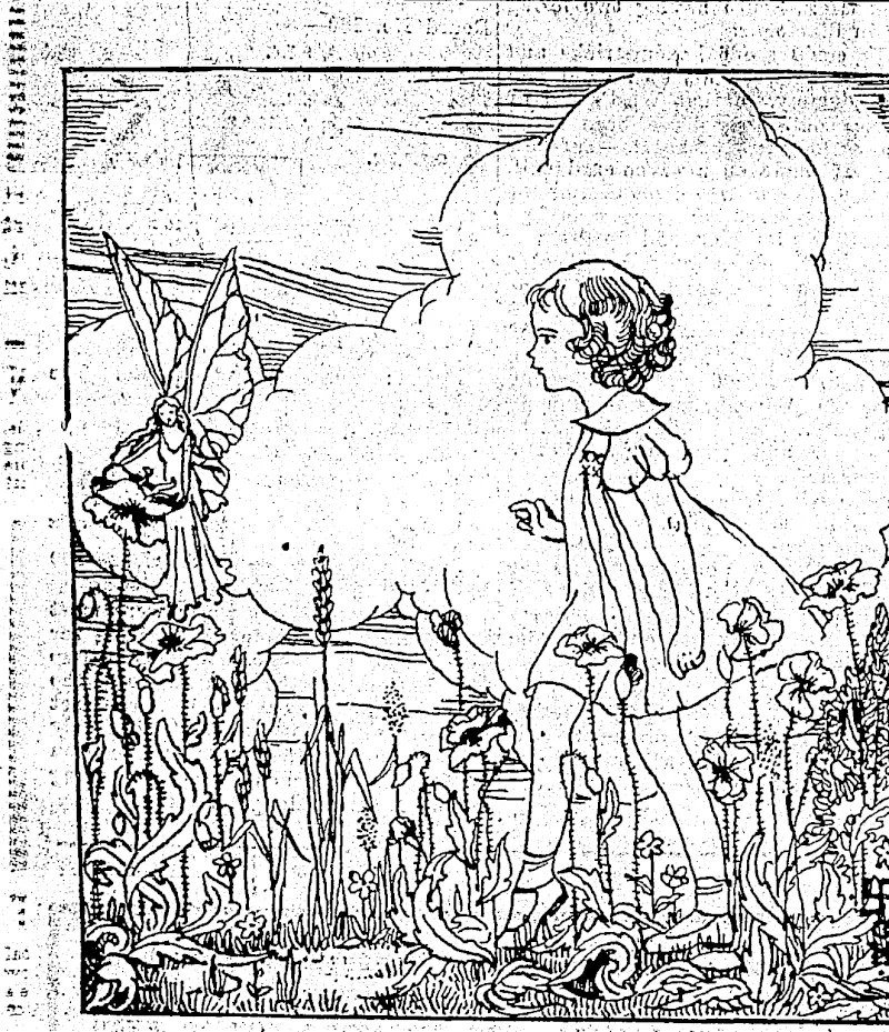Where larJcspur blue and poppies sivay, the fairy babies sleep ; 'holiday ... ' ,t , . ' , (Evening Post, 02 February 1935)