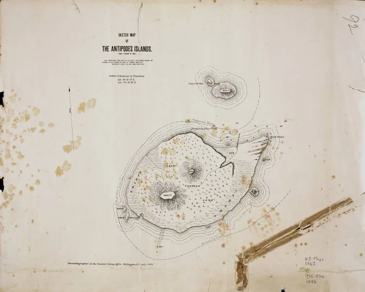 Sketch map of the Antipodes Islands