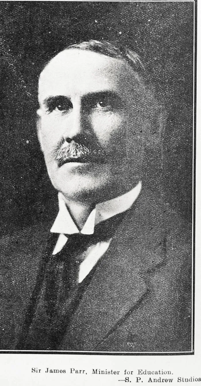 Sir James Parr, Minister for Education