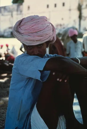 Image: [Young man with pink turban. (From the series 'Monsoon')]