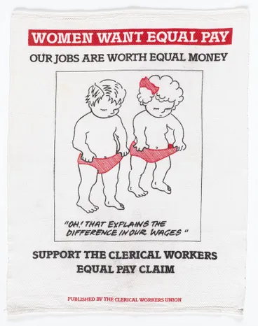Image: Women Want Equal Pay teatowel