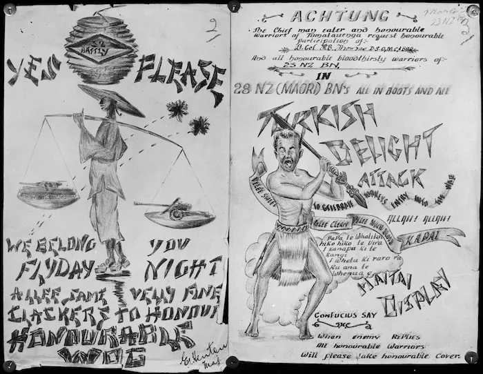 Cover of a fire programme by 28 NZ Battalion on 7 May 1945 to 23 NZ Battalion in the Faenza Sector, World War II