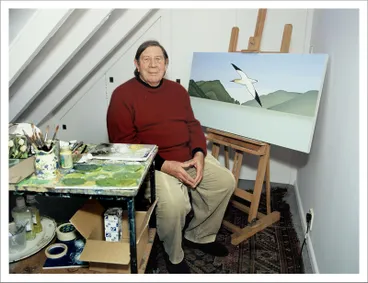 Image: Don Binney at his home studio, Parnell, 2005