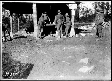Image: An Otago Regiment's regimental canteen in France