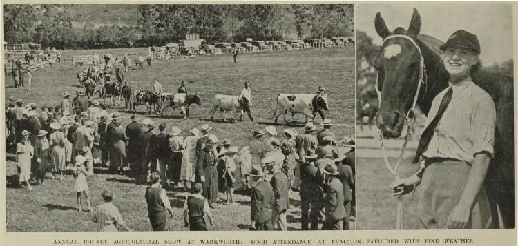 Annual Rodney agricultural show at Warkworth: good attendance at function favoured with fine weather