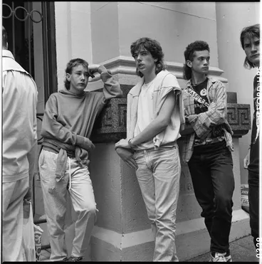 Image: People outside McDonalds fastfood restaurant, Queen Street, 1989