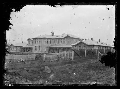 [Exterior View of Avondale Lunatic Asylum  hospital building]
