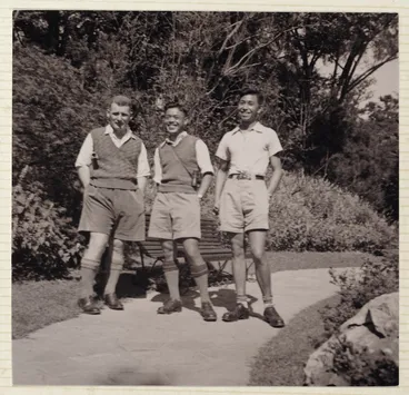 Image: Rewi Alley and his two adopted sons, China