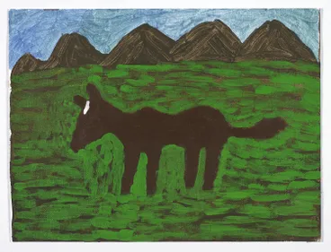 Image: Painting - Jimmy Pike, Phar Lap, Acrylic, 2000