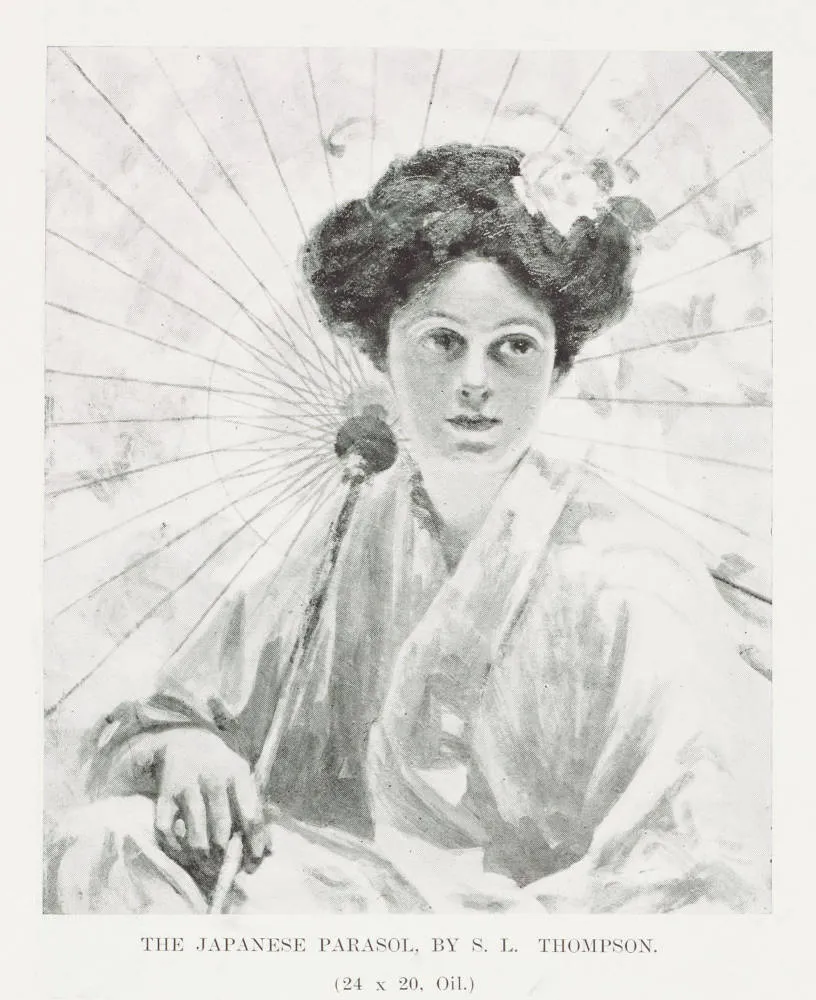 The Japanese Parasol, by S. L. Thompson, (24 x 20, oil)
