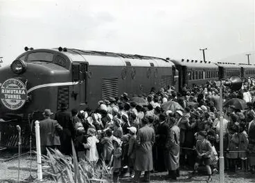 Image: Official train at Rimutaka Tunnel opening : photograph