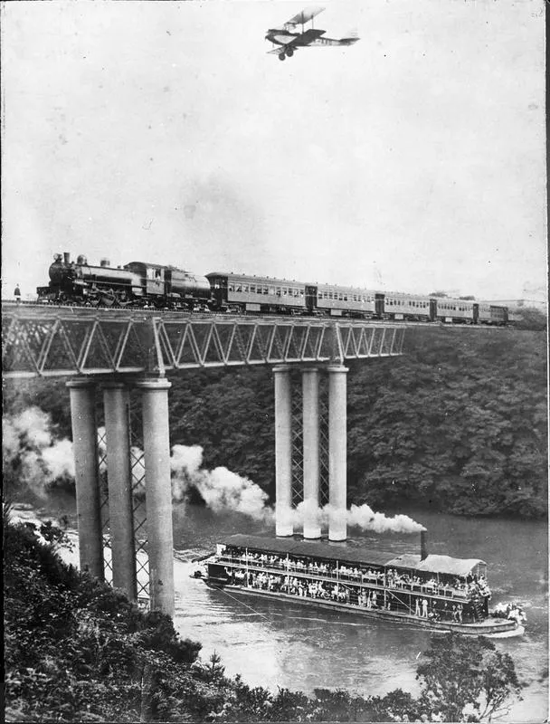 Plane, train & river boat.