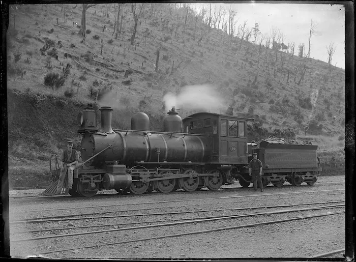 O Class steam locomotive NZR 99, 2-8-0 type.
