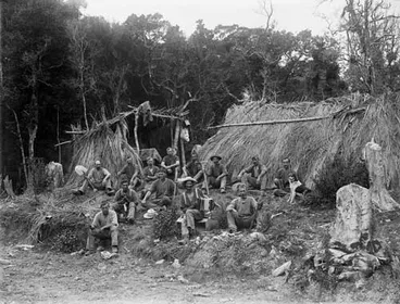 Image: Kauri gum diggers’ camp