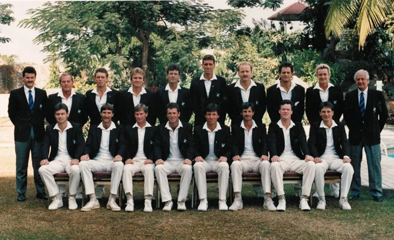 Photo: New Zealand Cricket team, India, 1988 - 1989