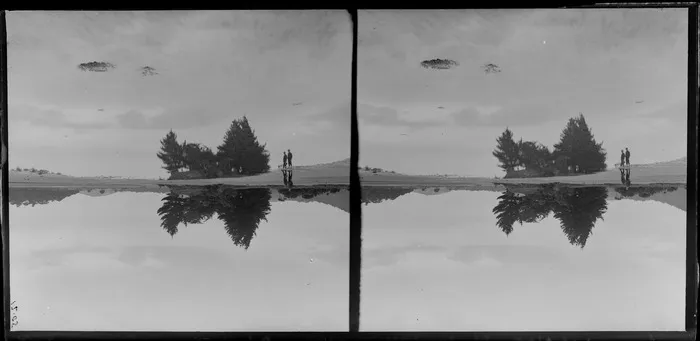 Two men at a beach, Catlins, Otago