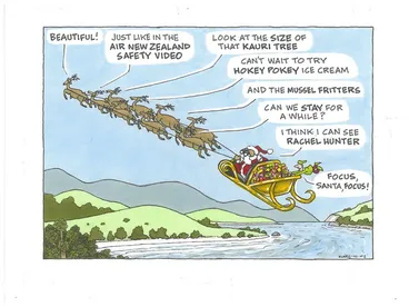 Image: Air NZ Safety Video - Santa