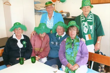 Image: Upper Hutt Croquet Club members on St Patrick's Day