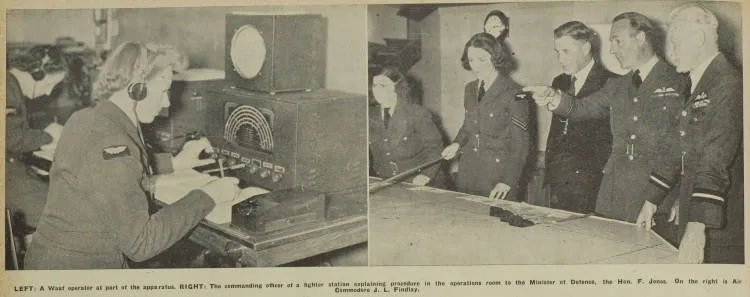 Women's Auxiliary Air Force personnel operating a radiolocation (radar) station