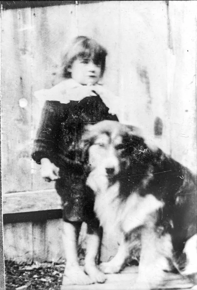 Boy with dog, 1912
