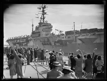 Image: Departure of HMS Glory, Princes Wharf, 1946