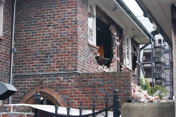 Damage to exterior of Beaufort House B&B