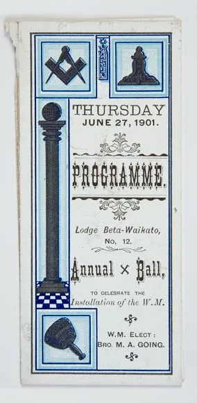 Masonic ball programme, 1901