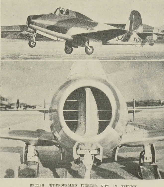 British jet-propelled fighter now in service