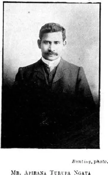 Bunting, photo. — Mr. Apirana Turupa Ngata Image: Bunting, photo. — Mr. Apirana Turupa Ngata