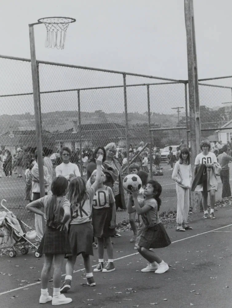 Netball players of the future, Papakura, 1983