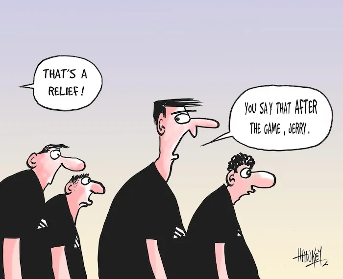 "That's a relief!" "You say that AFTER the game, Jerry." 10 July, 2006.