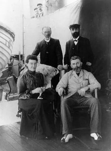 Image: Georgina and John Groves aboard a ship : photograph