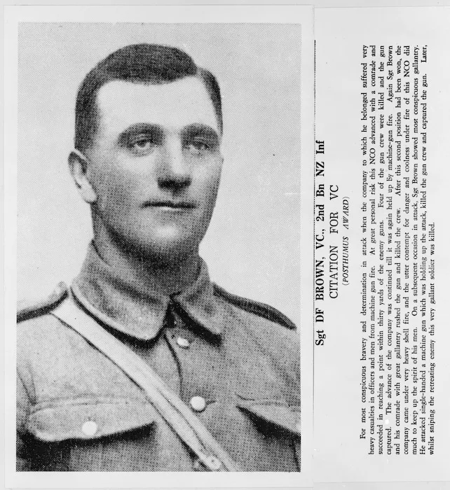 Victoria Cross winner Donald Forrester Brown