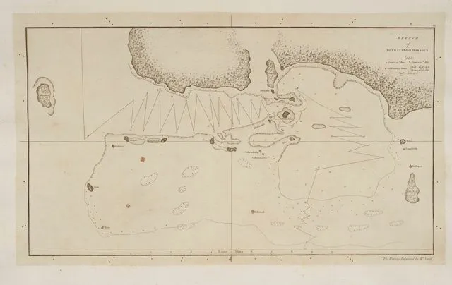 Sketch of Tongataboo Harbour. Plate 19. From the book: Folio of Plates to Captain Cook's Voyages