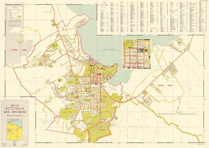 Map of Rotorua and environs.
