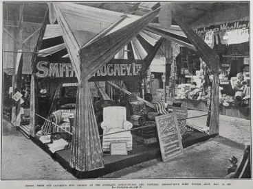 Image: MESSRS. SMITH AND CAUGHEY'S FINE EXHIBIT AT THE AUCKLAND AGRICULTURAL AND PASTORAL ASSOCIATION'S FIRST WINTER SHOW, MAY 22, 1907