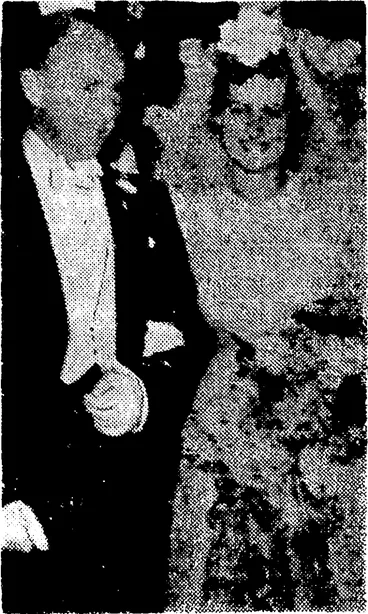 Image: Flight Lieutenant K. Brownjohn, a ivcll-known Wellington air pilot, and his bride, Miss Mignonne Lock, of Auckland, after their marriage at St. Mary's Cathedral, Auckland, on Saturday. Flight Lieutenant Brownjohn was for a number of years a Wellington Aero Club pilot and afterwards a commander in Union Airways until the outbreak of war. Now he is one of the flying personnel of Tasman Empire Airways. (Evening Post, 19 March 1941)