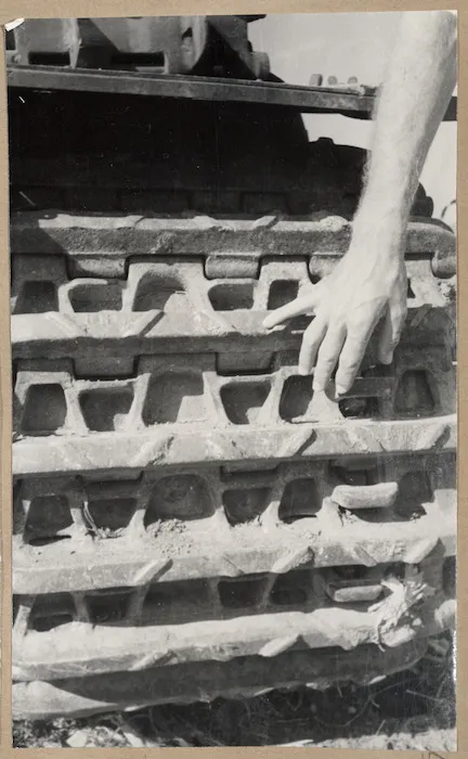 Tracks of a German Tiger tank