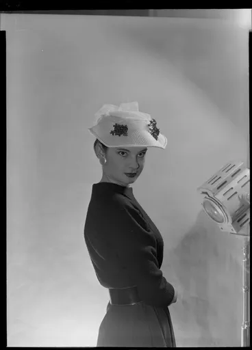 Image: Mrs Trapp modelling hat